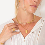 Classic Hamret Hoops 18K Guldbelagt 14 mm - BY CARA