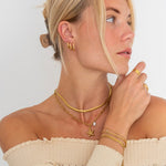 Classic Hamret Hoops 18K Guldbelagt 14 mm - BY CARA