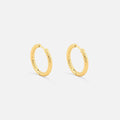 Classic Hamret Hoops 18K Guldbelagt 16 mm
