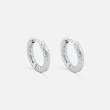 Classic Hamret Hoops Sølvfarvet 10 mm
