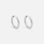 Classic Hamret Hoops Sølvfarvet 12 mm - BY CARA