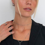 Classic Hamret Hoops Sølvfarvet 14 mm - BY CARA