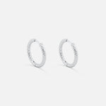 Classic Hamret Hoops Sølvfarvet 16 mm - BY CARA