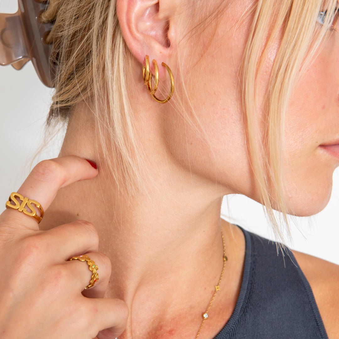 Classic Hoops 18K Guldbelagt 14 mm - BY CARA