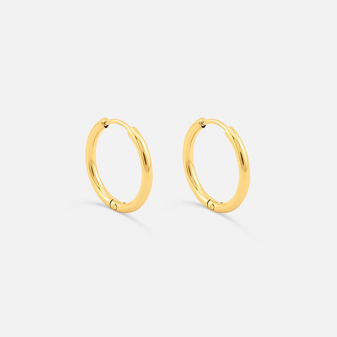 Classic Hoops 18K Guldbelagt 14 mm - BY CARA