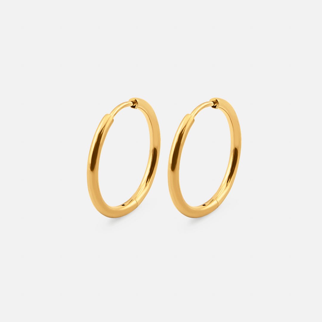 Classic Hoops 18K Guldbelagt 22 mm - BY CARA
