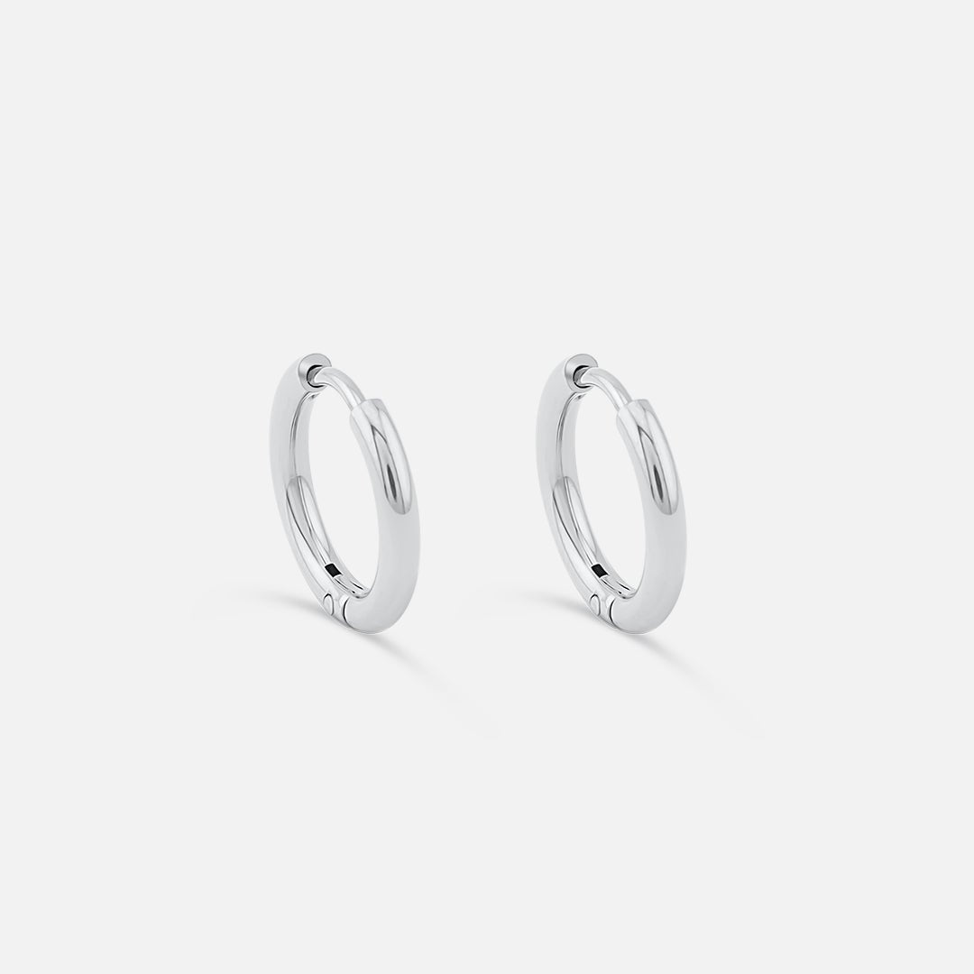 Classic Hoops Sølvfarvet 10 mm - BY CARA