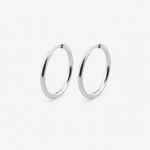 Classic Hoops Sølvfarvet 22 mm - BY CARA