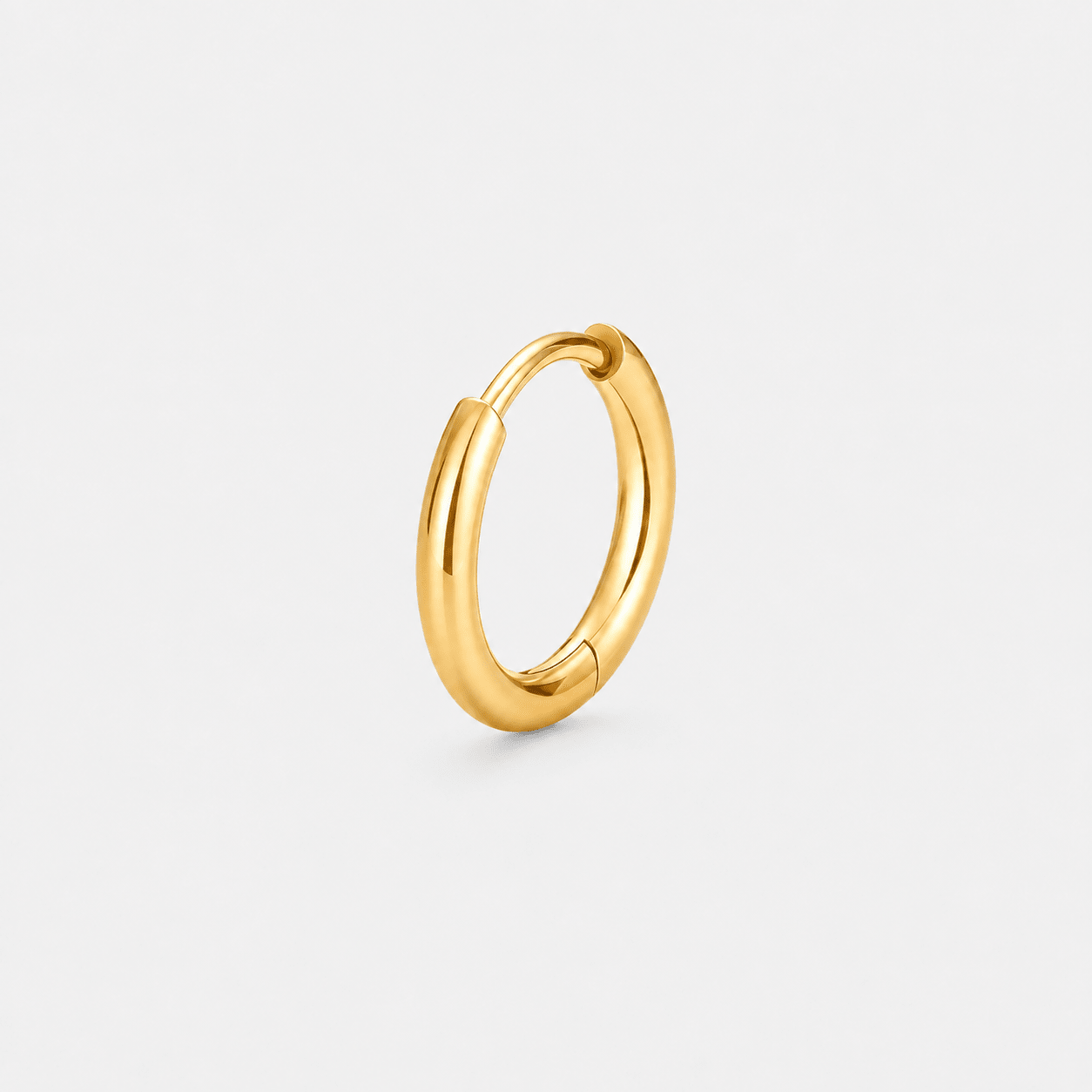 Classic Smooth Clicker Ring guldfarvet 8 mm - BY CARA
