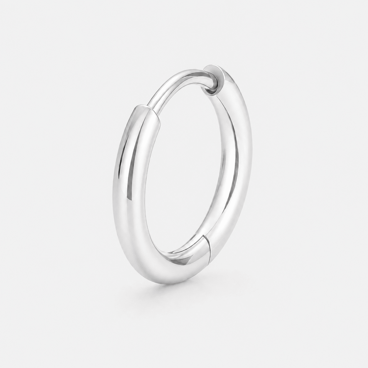 Classic Smooth Clicker Ring sølvfarvet 10 mm - BY CARA