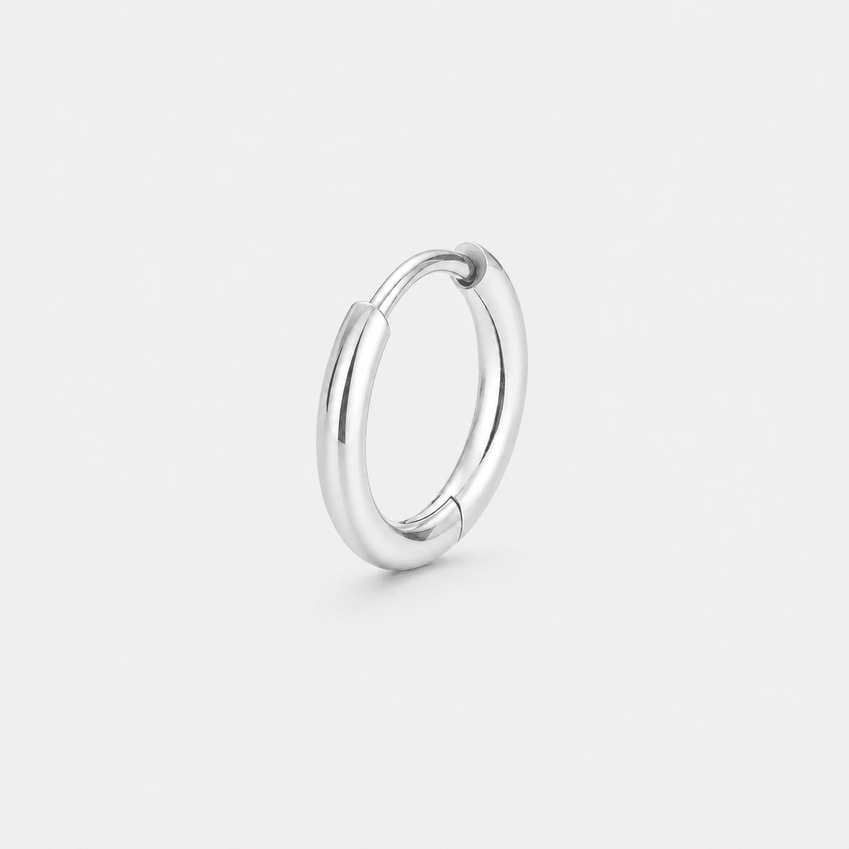 Classic Smooth Clicker-Ring silberfarben 8 mm