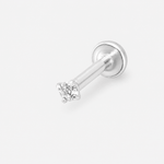 Classic Solitaire Labret 2 mm silberfarben