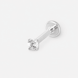 Classic Solitaire Labret 2,5 mm silberfarben