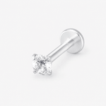 Classic Solitaire Labret 3 mm silver-coloured