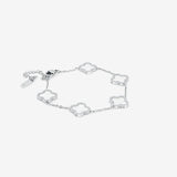 Clover White Armbånd Sølvfarvet