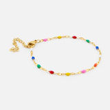 Color Pop Bead Armbånd 18K Guldbelagt
