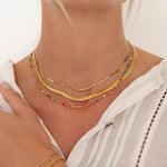 Color Pop Bead Halskæde 18K Guldbelagt - BY CARA