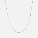 Color Pop Bead Necklace 18K gold-plated