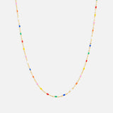 Color Pop Bead Halskæde 18K Guldbelagt