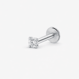 Crystal Classic Labret 2 mm sølvdfarvet