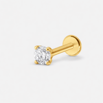 Crystal Classic Labret 3 mm guldfarvet - BY CARA