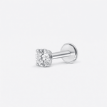 Crystal Classic Labret 3 mm sølvfarvet - BY CARA