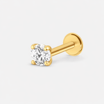 Crystal Classic Labret 4 mm guldfarvet - BY CARA