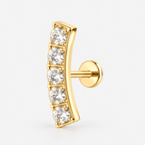 Crystal Curve Labret gold-coloured