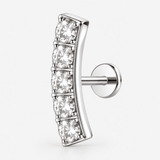 Crystal Curve Labret silver-coloured
