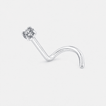 Crystal Curved næseskrue 2 mm sølvfarvet - BY CARA