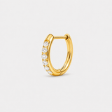 Crystal D-formet Ring guldfarvet 8 mm