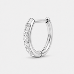 Crystal D-formet Ring sølvfarvet 10 mm - BY CARA