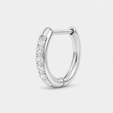Crystal D-formet Ring sølvfarvet 10 mm