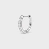 Crystal D-formad ring silverfärgad 8 mm