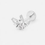 Crystal Dreaming Labret silverfärgad