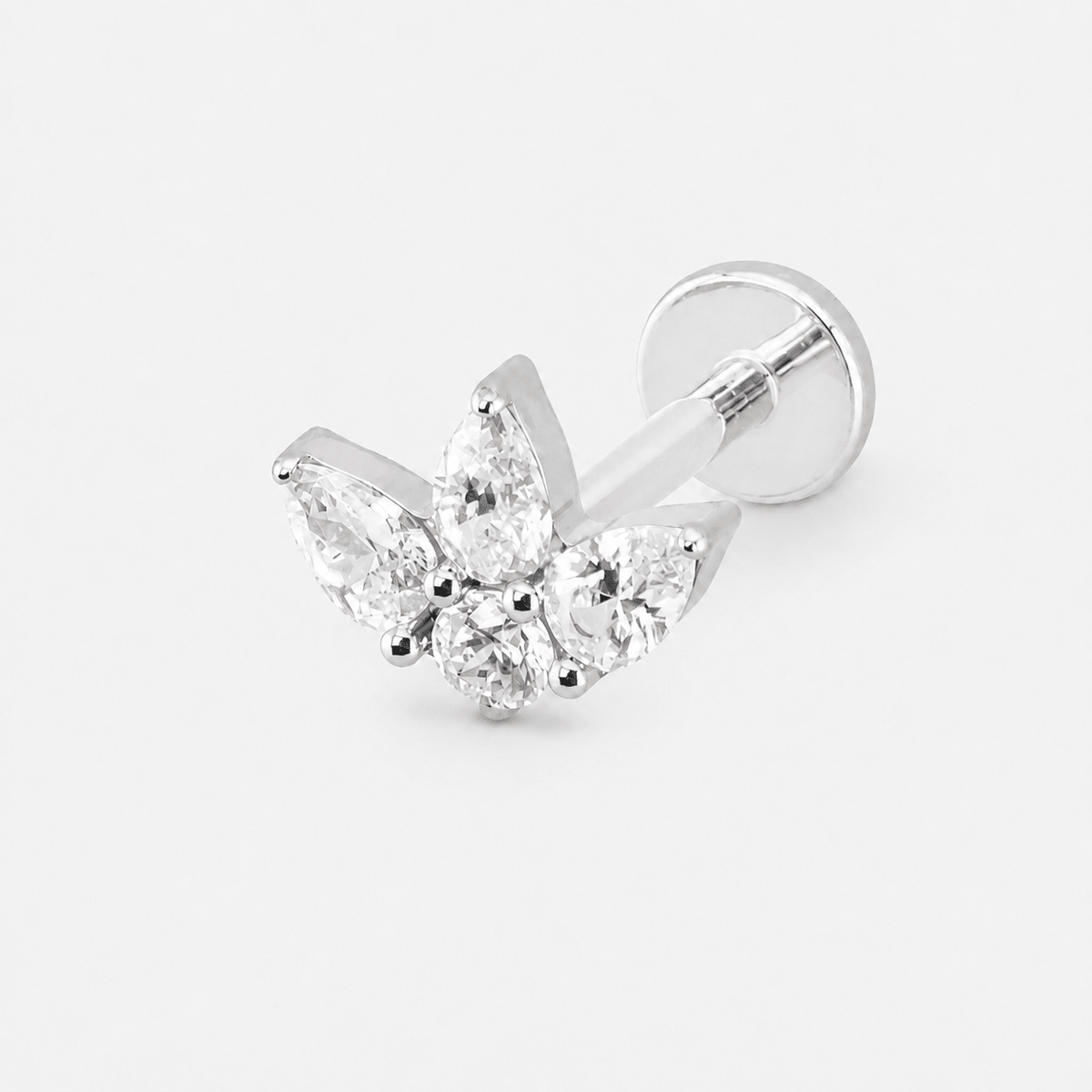 Crystal Dreaming Labret silverfärgad