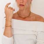 Crystal Flow Armbånd 18K Guldbelagt - BY CARA