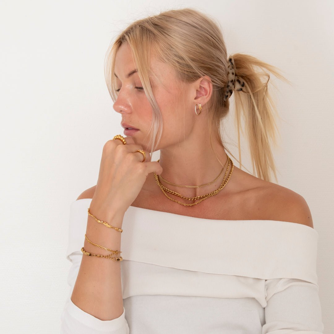 Crystal Flow Armbånd 18K Guldbelagt - BY CARA