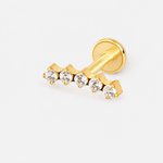 Crystal Horizon Labret gold-coloured