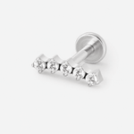 Crystal Horizon Labret silberfarben