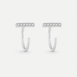 Crystal Line Half Hoops 925 sølv 8,5 mm