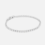 Crystal Line Tennis Armbånd Sølvfarvet 3 mm