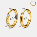 Crystal Pavé Clicker-Ring goldfarben 8 mm