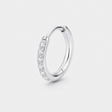 Crystal Pavé clickerring silverfärgad 10 mm