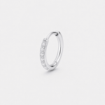 Crystal Pavé clickerring zilverkleurig 8 mm