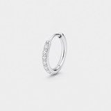 Crystal Pavé Clicker-Ring silberfarben 8 mm