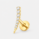 Crystal Tapered Labret gold-coloured