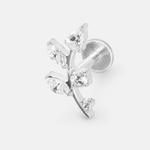 Crystal Vine Labret silver-coloured