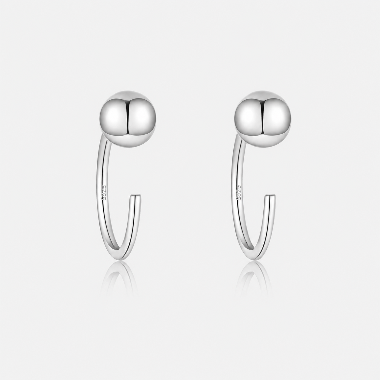 Dome Half Hoops 925 sølv 8,5 mm
