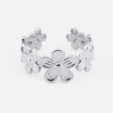 Daisy Bloom Justerbar Ring Sølvfarvet
